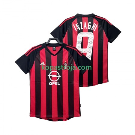 Billiga Fotbollströjor AC Milan INZAGHI 9 2003 Retro Hemma tröja 2002 Kortärmad